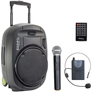 Ibiza - PORT12VHF-MKII - Draagbare Luidspreker - Zwart - 700W MAX - Bluetooth, USB, SD