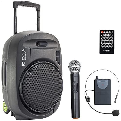 Ibiza - PORT12VHF-MKII - Draagbare Luidspreker - Zwart - 700W MAX - Bluetooth, USB, SD