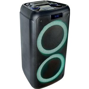 Ibiza Drahtloser tragbarer Lautsprecher mit Bluetooth, USB, SD, AUX, LED-Lichtern und Akku (7 h), Bluetooth luidspreker