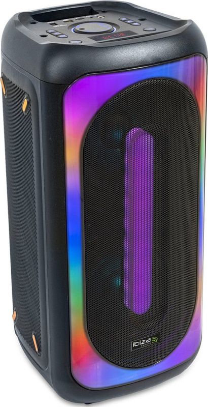 Ibiza - MERCURE50 - Batterijgevoede 500W luidspreker met lichteffecten aan de voorzijde, Bluetooth, SD, USB, TWS-functie - Zwart