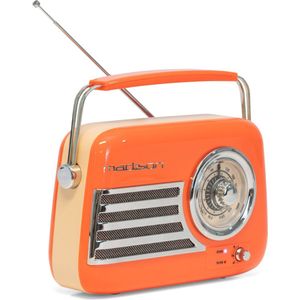 Madison - FREESOUND-VR40OR - Vintage Radio - Oranje - Bluetooth - USB - FM