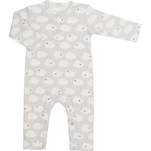 Trixie Onesie Clouds Lang Katoen Wit/grijs Maat 62/68