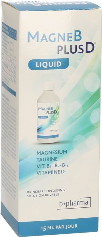 MAGNEBPLUSD - Vloeibare Magnesium - 250ml - Met Vitamine D en B6