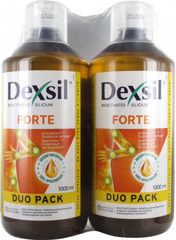 Dexsil® Forte 2X1L - Kraakbeen, Gewrichten, Spieren - Msm, Glucosamine, Silicium