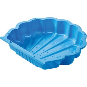 Waterschelp, zandbak, 2-delig, van kunststof, schelp met deksel (turquoise met sterren