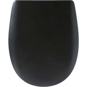 Toiletzitting kleur zwart mat
