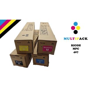 Multipack Toner Ricoh MP C407  BK / C / M / Y  – Compatible