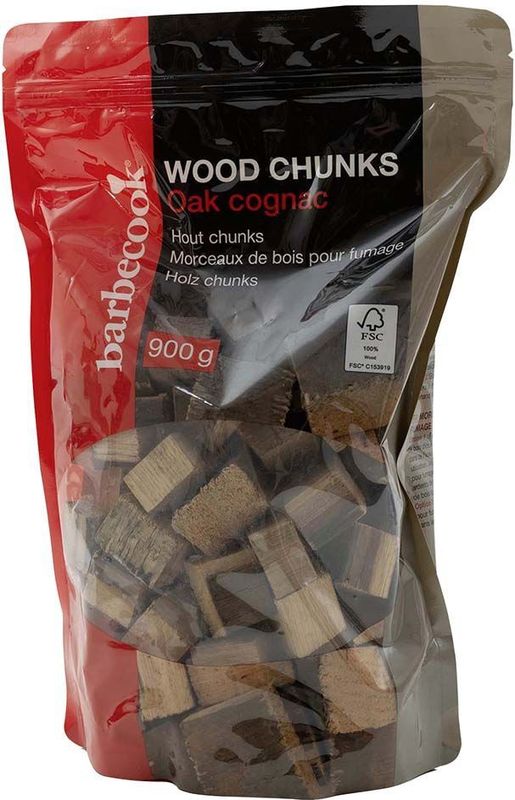 barbecook Holz Chunks Eiche Cognac, 100 % FSC zertifiziert, 900 g