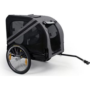 Prime Line Pet Trailer - Hondenfietskar - Grijs/Zwart - 80x65x57cm