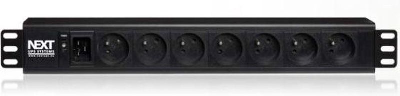 Next - PDU Basis - Zwart - C20 Stekker - 7 AC-uitgangen - Eenfasig