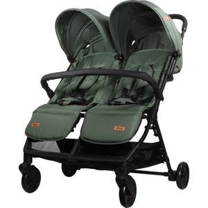 Ding Mellizo Duowagen - Forest Green - Lichtgewicht Duobuggy - Tweelingbuggy - Max. 15kg per zitje