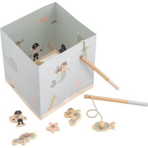 Tryco - Houten Visspel - Multicolor - Hout - Incl. 13 Blokjes en 2 Vishengels