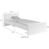 Vipack Lara - Bed - Wit - 126 x 210 cm