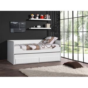 Vipack Einzelbett, (Made in Europe), Funktionelles Kojenbett mit 2 Liegeflächen à 90 x 200 cm, 2 Schubladen