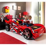 Vipack Bed Night speeder raceauto - 90 x 200 cm - rood