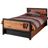 Vipack Alex Bed 90x 200 Cm Bruin / Zwart