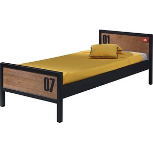 Vipack Bed Daan met slaaplade - 90 x 200 cm - bruin/zwart