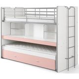 Hoogslaper Bonny 80 met bureau en bedlade - roze