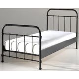 Vipack New York Kinderbed - Metalen Bedframe met Lattenbodem - 90x200 cm - Zwart