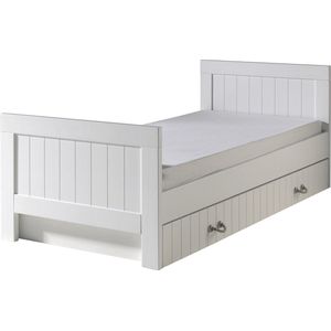 Vipack Bed Lewis met slaaplade - 90 x 200 cm - wit