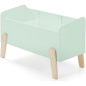 Vipack - Kiddy - Speelgoedkist - Mintgroen - Gelakt MDF en Grenenhout