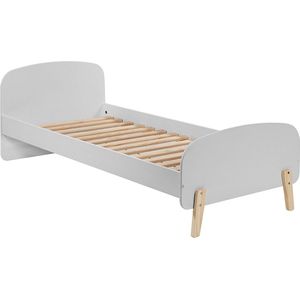 Kiddy bed 90x200 met bedhekje - lichtgrijs