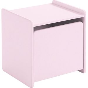 Vipack Bed Kiddy inclusief nachtkast en uitvalbeveiliging - 90 x 200 cm - roze