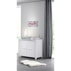 Vipack - Erik - Commode - Wit - MDF - Grenenhout - 2 Deuren