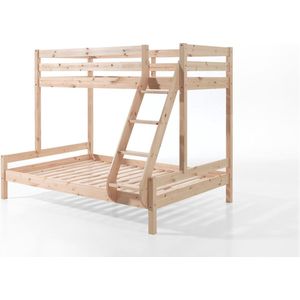 Vipack Stapelbed Pino Martin - 140 + 90 x 200 cm - natuur