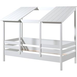 KidsOnly Housebed 90 x 200 Bed Wit met Veiligheidshekje