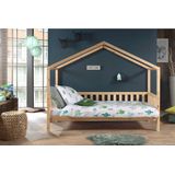 Vipack Sofabed Dallas als huis - Kinderbed - 90 x 200 cm - Naturel