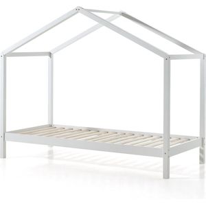 KidsOnly Dallas Huisbed 90 x 200 cm Verhoogd Wit