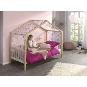 Vipack Hausbett "Dallas", (Made in Europe), wahlweise mit Bettschublade oder Textilhimmel, Ausf. natur oder weiß