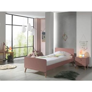 Vipack Bed Billy met nachtkast - 90 x 200 cm - roze