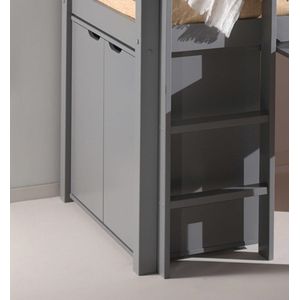 Vipack-Opbergkastje-Pino-met-2-deuren-hout-grijs