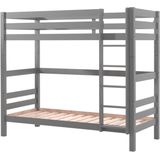 Vipack Stapelbed Pino hoog - 90 x 200 cm - grijs