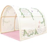 Spielbett Pino mit Textilset Vorhang, Tunnel und 3 Taschen versch. Designs