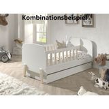 Vipack Bed Kiddy kleuter - 70 x 140 cm - wit