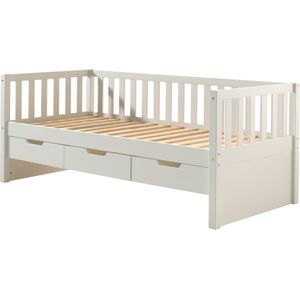 Vipack - Fritz Kajuitbed - Wit - Grenenhout - Inclusief Lattenbodem
