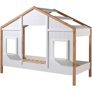 Vipack - Bedhuisje Bambino MDF en dennenhout - 90x200 - Wit