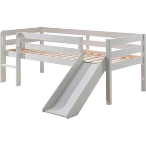 Vipack Spielbett "Vipack Pino", (Made in Europe), Niedriges Spielbett mit LF 90 x 200 cm, Ausf. weiß oder grau lackiert