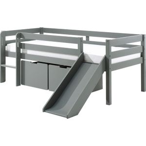 Vipack Spielbett "Vipack Pino", (Made in Europe), Niedriges Spielbett mit LF 90 x 200 cm, wahlweise mit Hängeregal