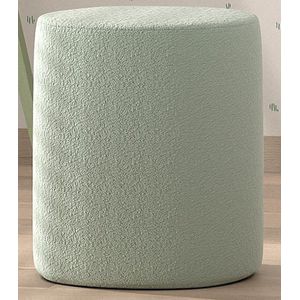 Poef Moon - 41x41x41,5 cm - Groene bouclé stof