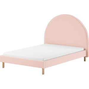 Vipack Polsterbett "MOON", (Made in Europe), 2 Breiten (90 o. 140 cm), Lattenrost, Bouclé Stoff, wahlw. 4 Farben