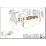 JAXX SMILE Juniorbett LF 70 x 140 cm, inkl. Lattenrost, inkl. Absturzschutz, Ausf. MDF weiß lackiert