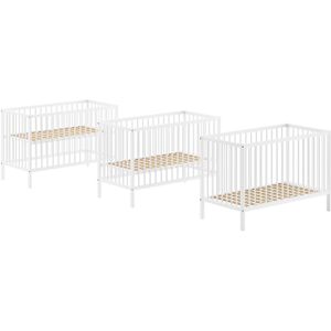 Babybed Dino | x cm | verstelbaar | wit dennenhout