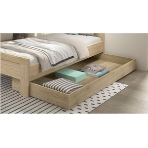 vidaXL Bedlades 2 st Bewerkt hout en fluweel donkergrijs, lade onder bed, lades voor onder bed, opberglade onder bed, lades onder bed