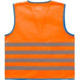 Wowow Veiligheidshesje kind met rits EN 1150 - Fun Fietsjas - Maat L  - Unisex - oranje/blauw/zilver