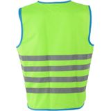 Wowow Veiligheidshesje kind met rits EN 1150 - Fun Fietsjas - Maat M  - Unisex - groen/blauw/zilver