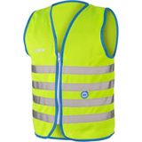 Wowow Veiligheidshesje kind met rits EN 1150 - Fun Fietsjas - Maat M  - Unisex - groen/blauw/zilver